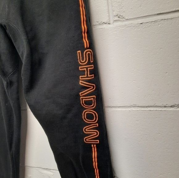 Shadow Hill Womens Black Sweatpants Orange Logo Size Small USA - Picture 2 of 7